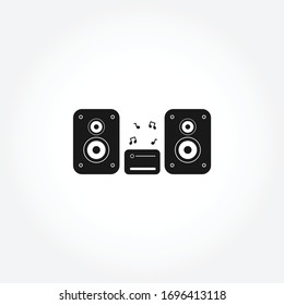 altavoces con icono de subwoofer. elemento vectorial aislado