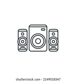 Icono del sistema de altavoces, ilustración vectorial