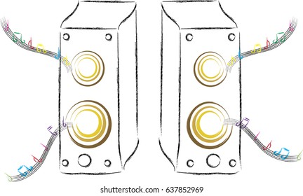 Speakers vector icon