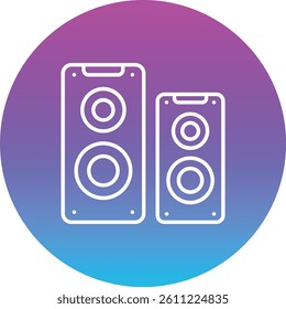 Speakers vector icon. Can be used for printing, mobile and web applications.