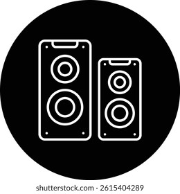 Speakers vector icon. Can be used for printing, mobile and web applications.