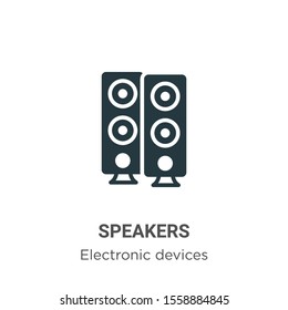 Speakers vector icon on white background. Flat vector speakers icon symbol sign from modern electronic devices collection for mobile concept and web apps design.