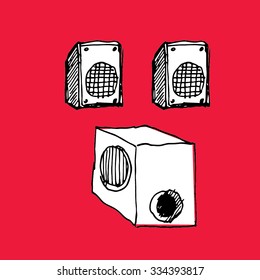 Speakers vector illustration