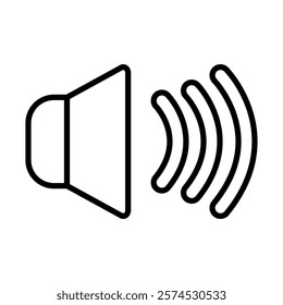 Speakers Vector Line Icon Design