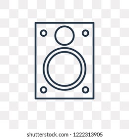 Speakers vector outline icon isolated on transparent background, high quality linear Speakers transparency concept can be used web and mobile