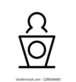 speaking abstract outline vector  isolated illustration editable