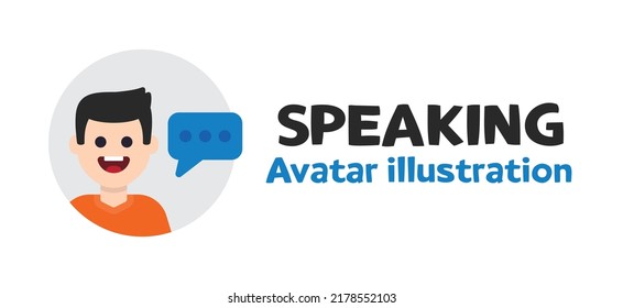 Speaking Avatar Illustration Isolated On White Stock Vector (Royalty ...