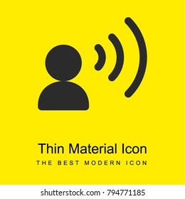 Speaking bright yellow material minimal icon or logo design