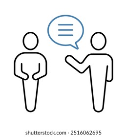 speaking concept line icon. Simple element illustration. speaking concept outline symbol design.