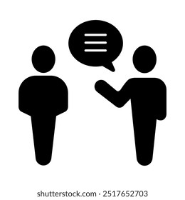 Icono de línea de concepto de habla. Ilustración de elemento simple. diseño de símbolo de contorno de concepto de habla.