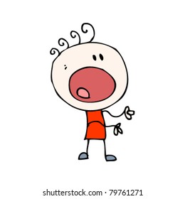 speaking doodle man cartoon