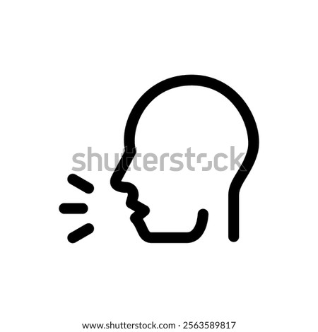 Speaking Icon Line Style Design Finance Vector Illustration