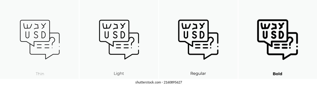 speaking icon. Linear style sign isolated on white background. Vector illustration.