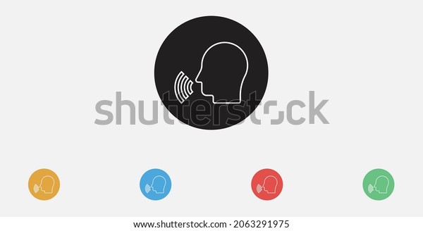 Speaking Icon Man Open Mouth Sound Stock Vector (royalty Free 