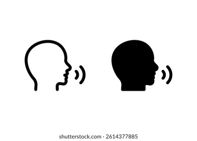 Speaking icon set. communication, voice, or expression. Perfect for use in websites, apps, presentations, and print materials