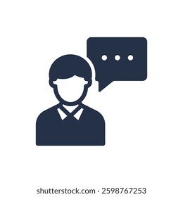 Speaking  icon. Solid glyph series icon