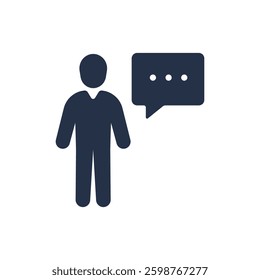 Speaking icon. Solid glyph series icon