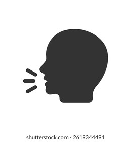 Speaking icon. suitable for various design projects related to communication, talking, and voice. vector illustration