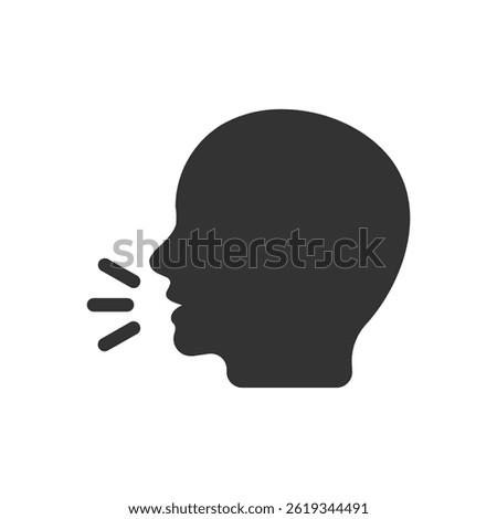 Speaking icon. suitable for various design projects related to communication, talking, and voice. vector illustration