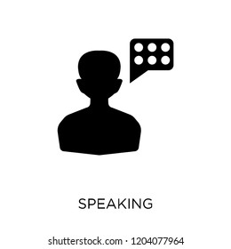 Speaking icon. Speaking symbol design from Communication collection. Simple element vector illustration on white background.