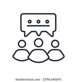speaking icon. vector.Editable stroke.linear style sign for use web design,logo.Symbol illustration.