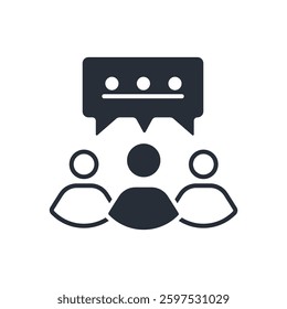 speaking icon. vector.Editable stroke.linear style sign for use web design,logo.Symbol illustration.