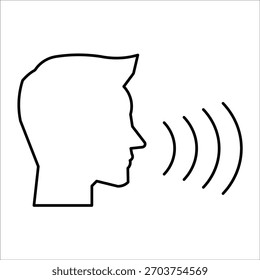 Iconos que hablan. Vector de línea simple