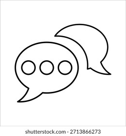 Sprechsymbole. einfache Linienvektorgrafik