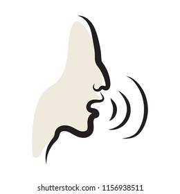 speaking isolated on white background. Vector Illustration. 