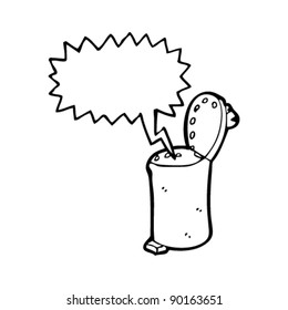 speaking kitchen bin cartoon