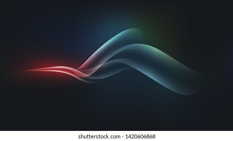 Speaking light and sound wave illustration vector background