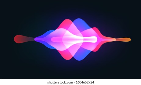 Speaking light and sound wave movement illustration abstract vector background