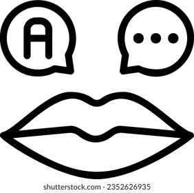 speaking line icon illustration vector