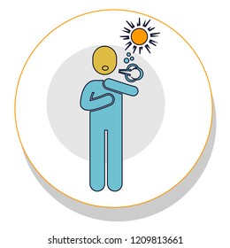 speaking man bubble trendy icon on white background for web graphic