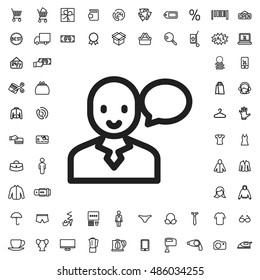 Speaking  man icon illustration isolated vector sign symbol