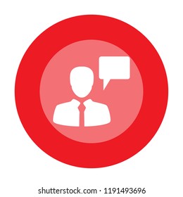 speaking man vector icon