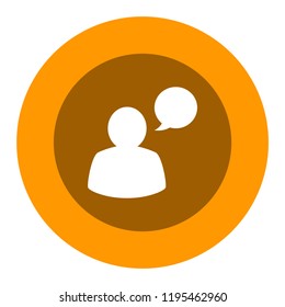 speaking man vector icon