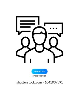 speaking of people, the chat icon stock vector illustration