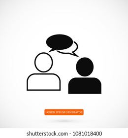 speaking of people, the chat icon stock vector illustration