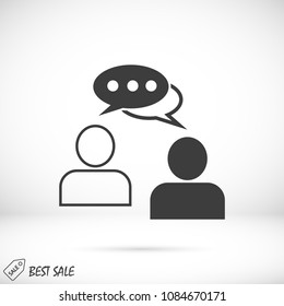 speaking of people, the chat icon stock vector illustration