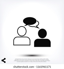 Speaking Of People, The Chat Icon Stock Vector Illustration