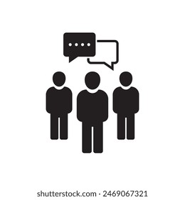 speaking of people, the chat icon stock vector illustration