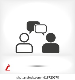 speaking of people, the chat icon stock vector illustration