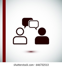 speaking of people, the chat icon stock vector illustration