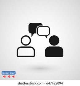 Speaking Of People, The Chat Icon Stock Vector Illustration