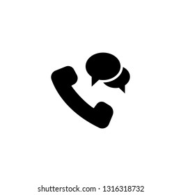 Speaking people icon. Chat Bubble symbol. Phone icon in trendy flat style isolated on white background. Telephone symbol. Vector illustration.