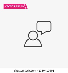 Speaking People Icon Design, Vector EPS10
