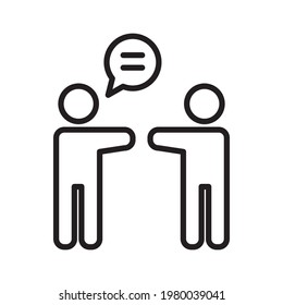 Speaking People Icon Design Vector Template Illustration In Trendy Flat Style