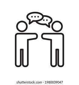 Speaking People Icon Design Vector Template Illustration In Trendy Flat Style