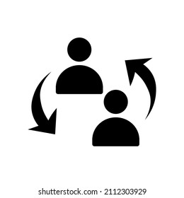 Speaking People Icon Design vector icon. Pictogram isolated on white